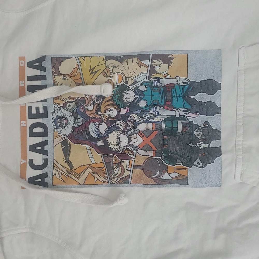 S White Tan My Hero Academia Hoodie